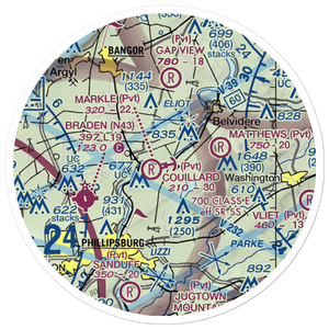 Couillard Seaplane Base (PA15) VFR Sectional Sticker (20 mile)