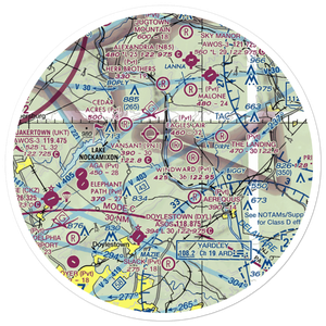 Monesmith Airport (PA05) VFR Sectional Sticker (30 mile)