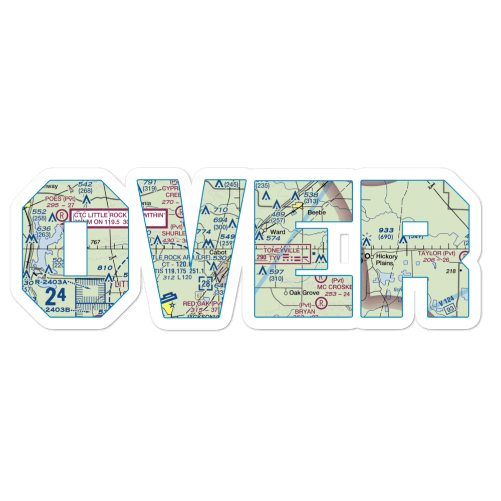 Overturf Field (OVERTF) VFR Sectional Sticker 