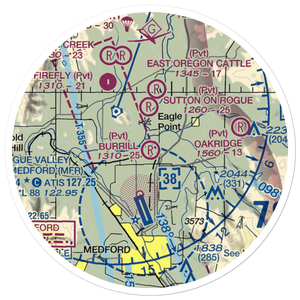 Burrill Airport (OR97) VFR Sectional Sticker (20 mile)