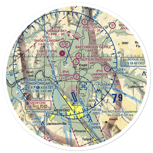 Burrill Airport (OR97) VFR Sectional Sticker (30 mile)