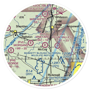 Vineyard Airport (OR95) VFR Sectional Sticker (20 mile)