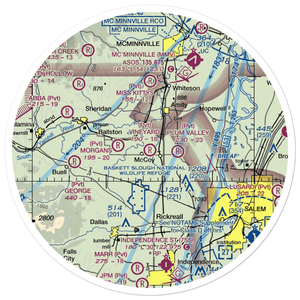 Vineyard Airport (OR95) VFR Sectional Sticker (30 mile)