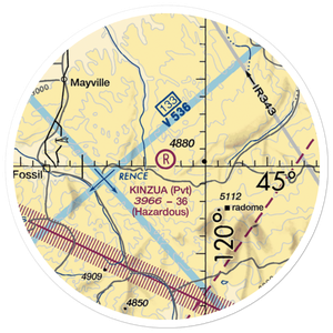 Kinzua Airport (OR89) VFR Sectional Sticker (20 mile)