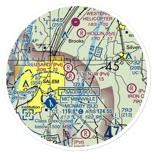 Blue Skies Farm Airport (OR87) VFR Sectional Sticker (20 mile)
