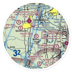 Faust Field Airport (OR77) VFR Sectional Sticker (20 mile)