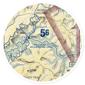 Winkle Bar Airport (OR74) VFR Sectional Sticker (20 mile)