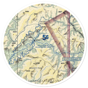 Winkle Bar Airport (OR74) VFR Sectional Sticker (30 mile)