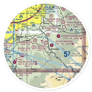 Beaver Oaks Airport (OR66) VFR Sectional Sticker (30 mile)