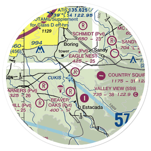 Eagle Nest Ranch Airport (OR65) VFR Sectional Sticker (20 mile)