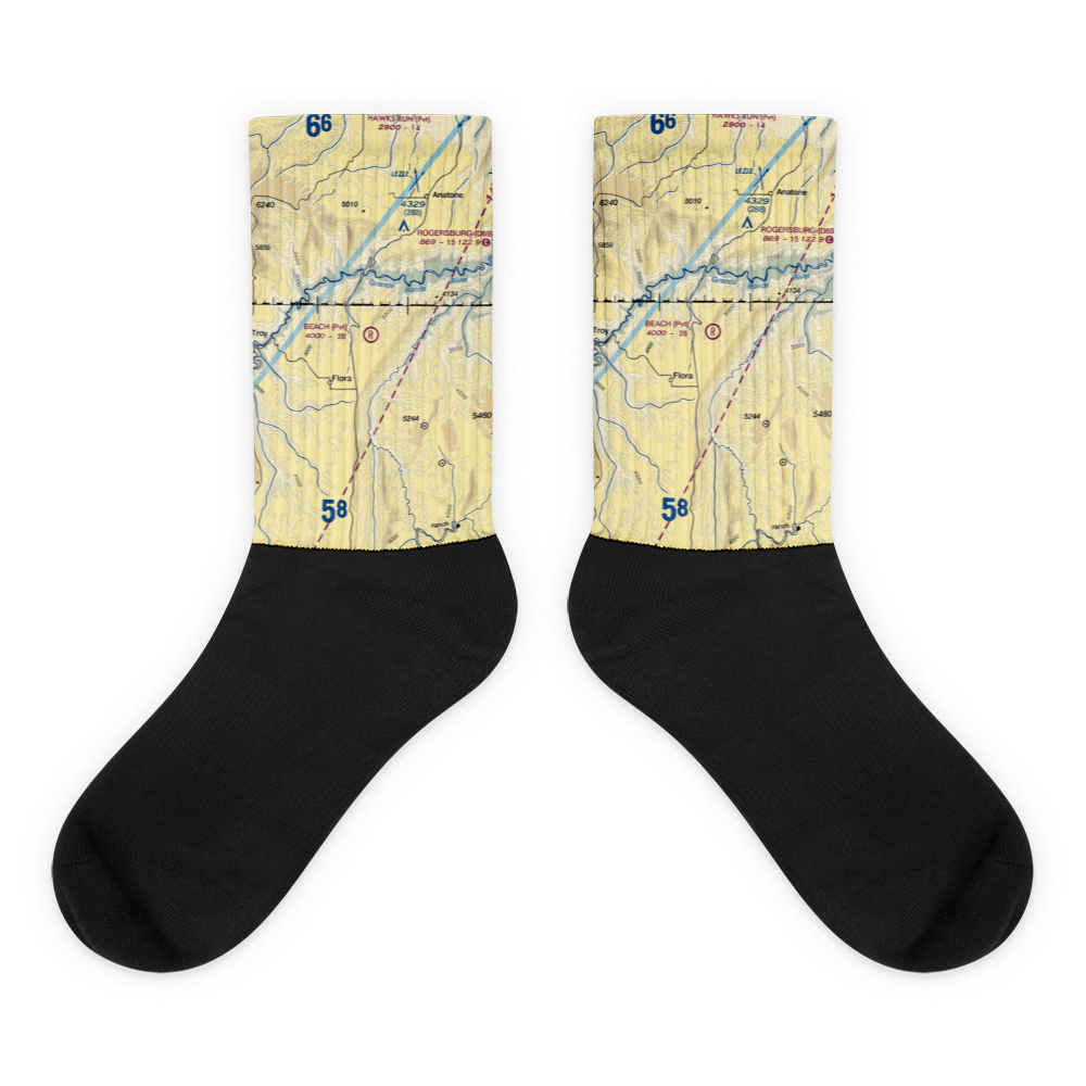 Beach Ranch Airport (OR64) VFR Sectional Socks 