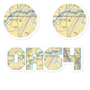 Beach Ranch Airport (OR64) VFR Sectional Sticker Pack