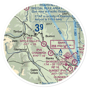 Apple Valley Airport (OR61) VFR Sectional Sticker (20 mile)