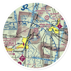 Winn Airport (OR54) VFR Sectional Sticker (20 mile)
