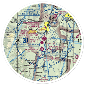 Venell Airport (OR52) VFR Sectional Sticker (30 mile)