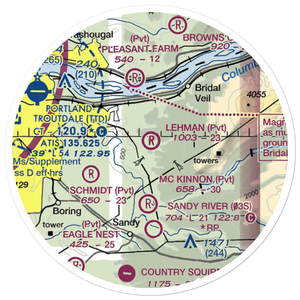 Lehman Field (OR50) VFR Sectional Sticker (20 mile)