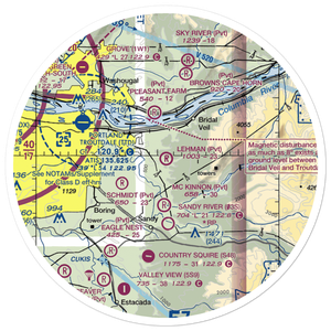 Lehman Field (OR50) VFR Sectional Sticker (30 mile)