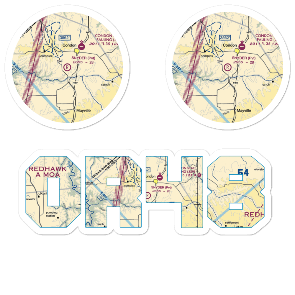 Snyder Ranch Airport (OR48) VFR Sectional Sticker Pack 