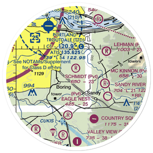 Flying K Bar J Ranch Airport (OR35) VFR Sectional Sticker (20 mile)