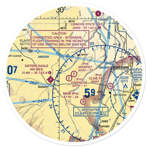Whippet Field (OR34) VFR Sectional Sticker (30 mile)
