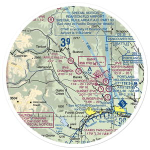 Chadwick Airport (OR27) VFR Sectional Sticker (30 mile)