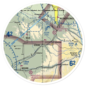Barrett Field (OR24) VFR Sectional Sticker (30 mile)