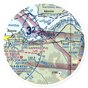 Karpens Airport (OR23) VFR Sectional Sticker (20 mile)
