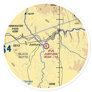 Juntura Airport (OR14) VFR Sectional Sticker (20 mile)