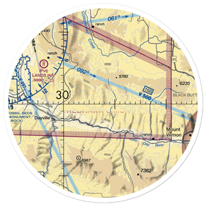 Wiley Creek Airport (OR13) VFR Sectional Sticker (30 mile)