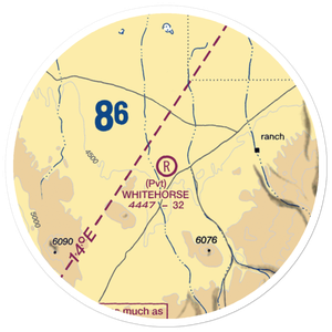 Whitehorse Ranch Airport (OR09) VFR Sectional Sticker (20 mile)