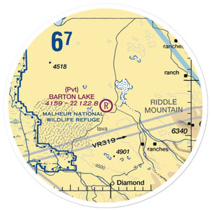Barton Lake Ranch Airport (OR08) VFR Sectional Sticker (20 mile)