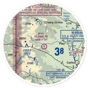 Flying M Airport (OR05) VFR Sectional Sticker (20 mile)