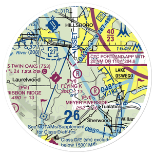 Flying K Ranch Airport (OR00) VFR Sectional Sticker (20 mile)