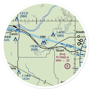Stuart Mountain Airpark (OL19) VFR Sectional Sticker (20 mile)