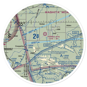 Jennings Ranch Airport (OL09) VFR Sectional Sticker (30 mile)