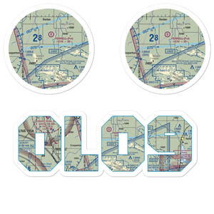 Jennings Ranch Airport (OL09) VFR Sectional Sticker Pack