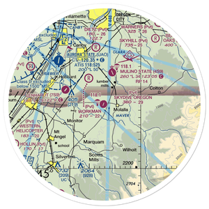 Skydive Oregon Airport (OL05) VFR Sectional Sticker (30 mile)