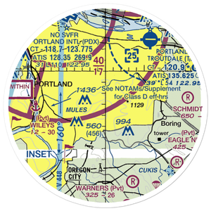 Happy Valley Airport (OL03) VFR Sectional Sticker (20 mile)