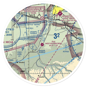 West Buttercreek Airport (OL02) VFR Sectional Sticker (30 mile)