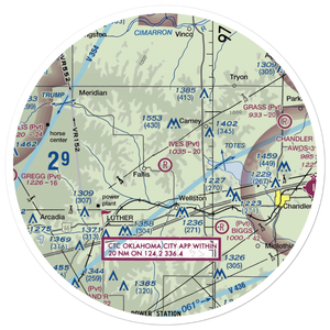 Ives Airport (OK96) VFR Sectional Sticker (30 mile)