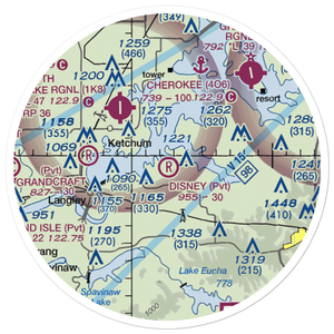 Disney Airport (OK95) VFR Sectional Sticker (20 mile)