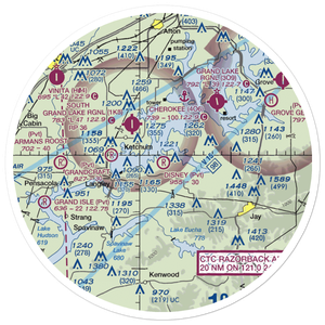 Disney Airport (OK95) VFR Sectional Sticker (30 mile)
