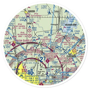 Sand Ridge Airpark Inc Airport (OK94) VFR Sectional Sticker (30 mile)