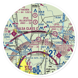 Airman Acres Airport (OK93) VFR Sectional Sticker (20 mile)