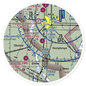Sheffield-Smith Airstrip (OK83) VFR Sectional Sticker (20 mile)