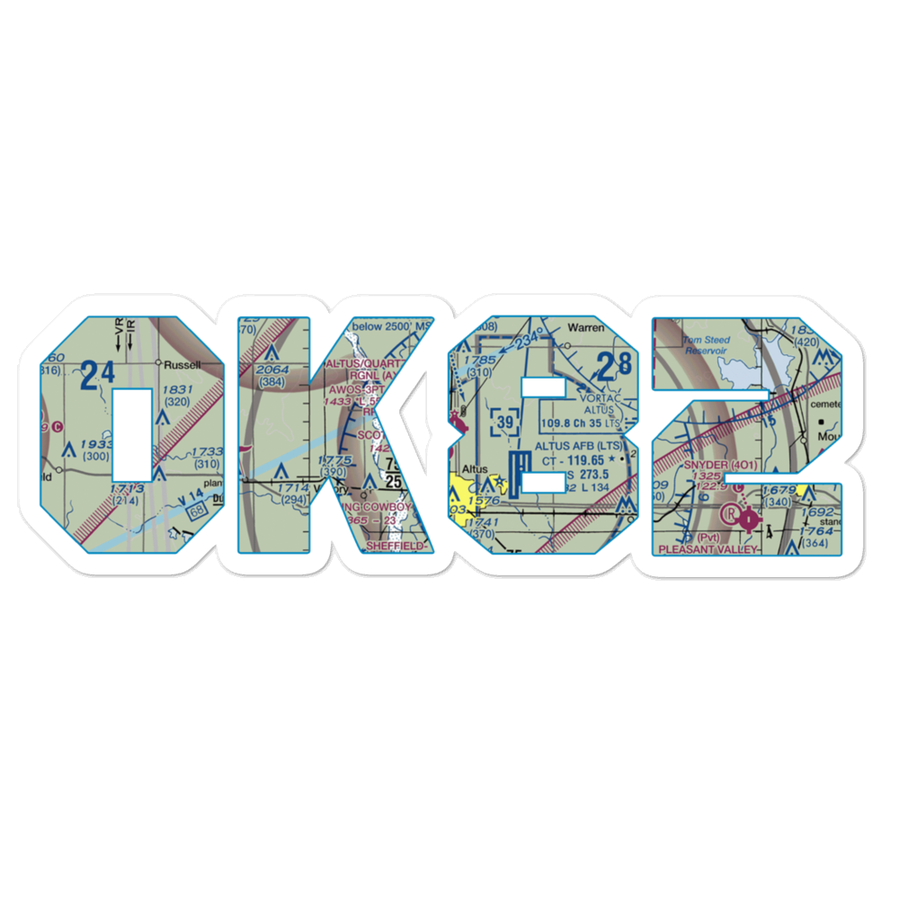 Scottys Field (OK82) VFR Sectional Sticker 