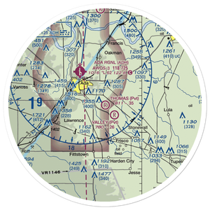 Thomas Ranch Airport (OK80) VFR Sectional Sticker (30 mile)