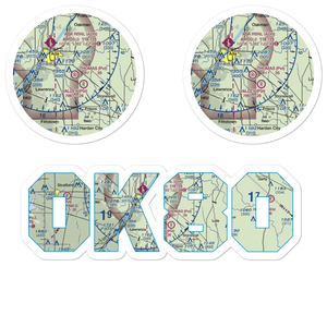 Thomas Ranch Airport (OK80) VFR Sectional Sticker Pack