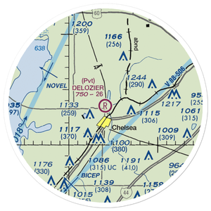 Delozier Airport (OK78) VFR Sectional Sticker (20 mile)