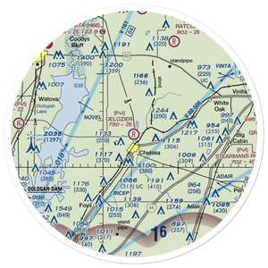 Delozier Airport (OK78) VFR Sectional Sticker (30 mile)